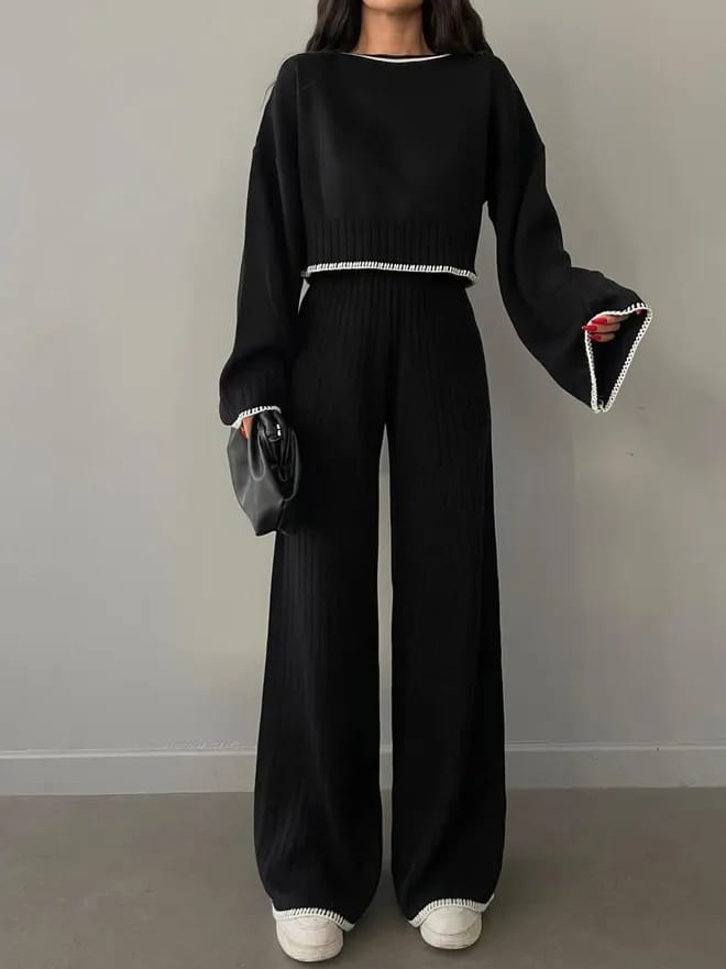 completo in maglia a maglia larga